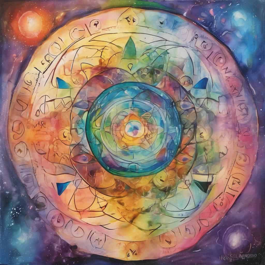 Φωτογραφία με πολύχρωμο, αφηρημένο σύμβολο αποφασιστικότητας και ενέργειας.