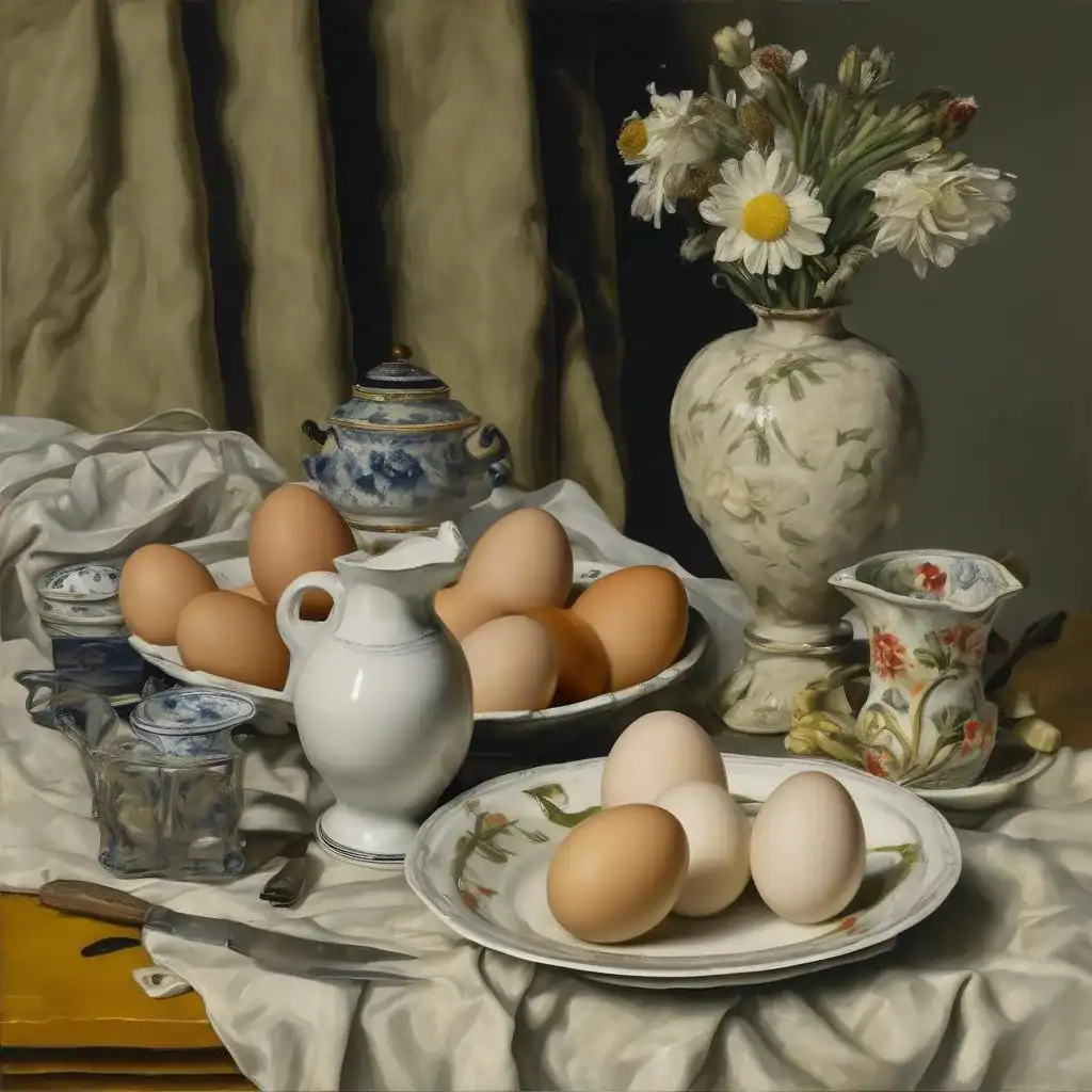 Four Eggs on a Plate – Lucian Freud